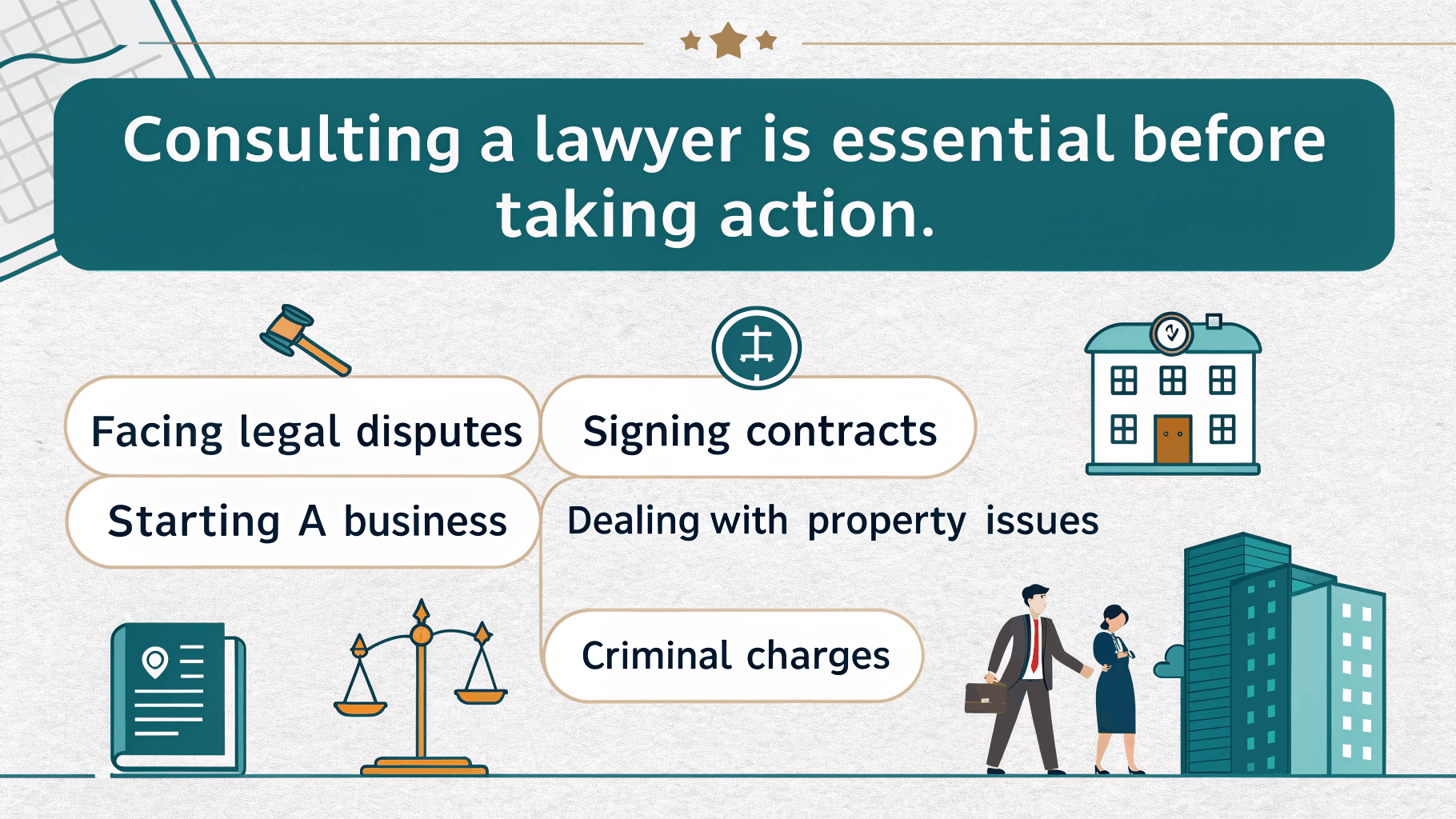 در چه پرونده هایی قبل از هر اقدامی باید با وکیل صحبت کرد؟